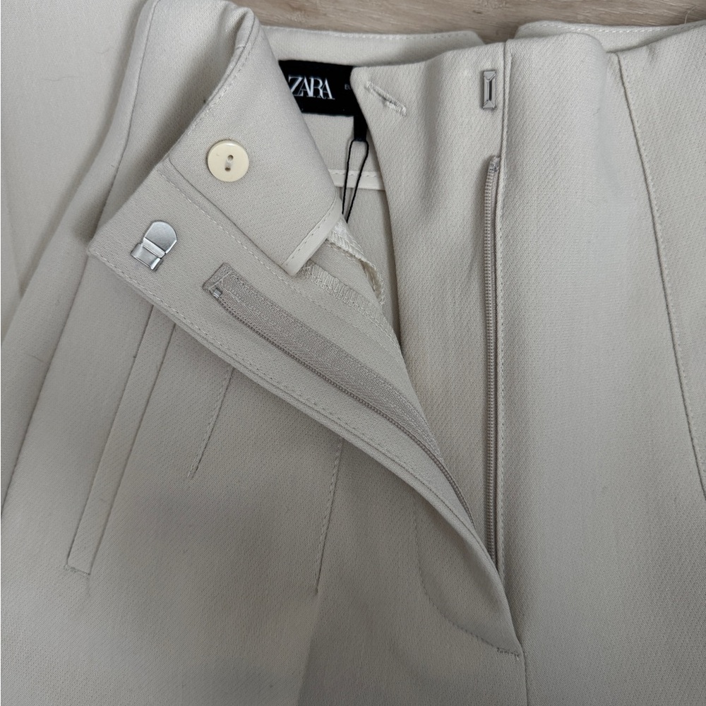 NWT Zara Beige / Tan High Waisted Pants - Viral Workwear - XS - Picture 5 of 10
